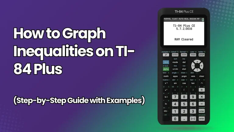 How To Graph Inequalities On TI-84