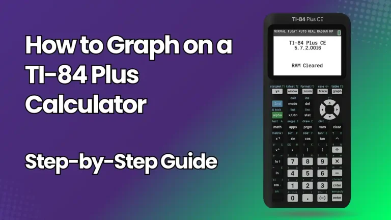 How to Graph on a TI-84 Plus Calculator: Step-by-Step GuideHow to Graph on a TI-84 Plus Calculator: Step-by-Step Guide